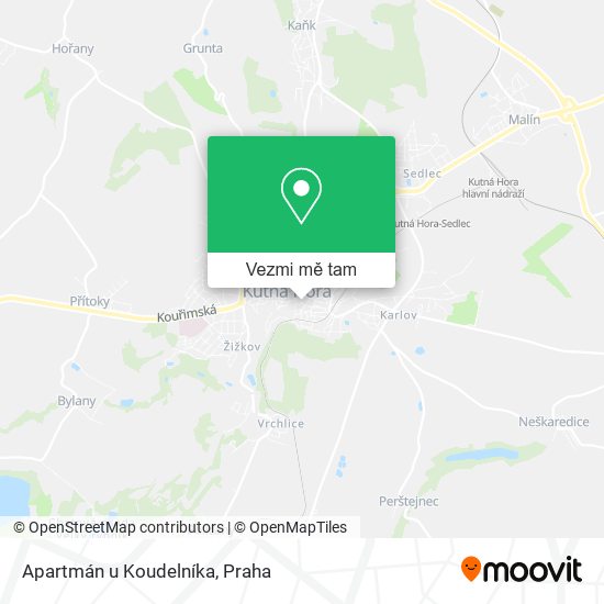 Apartmán u Koudelníka mapa