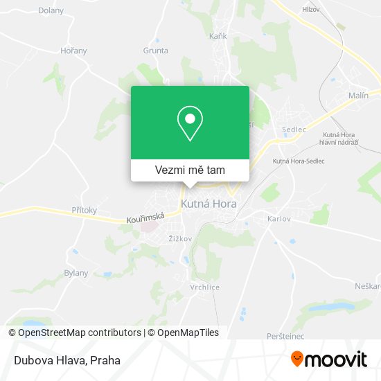 Dubova Hlava mapa