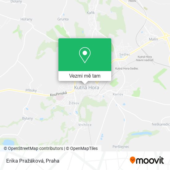 Erika Pražáková mapa