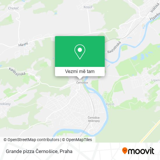 Grande pizza Černošice mapa