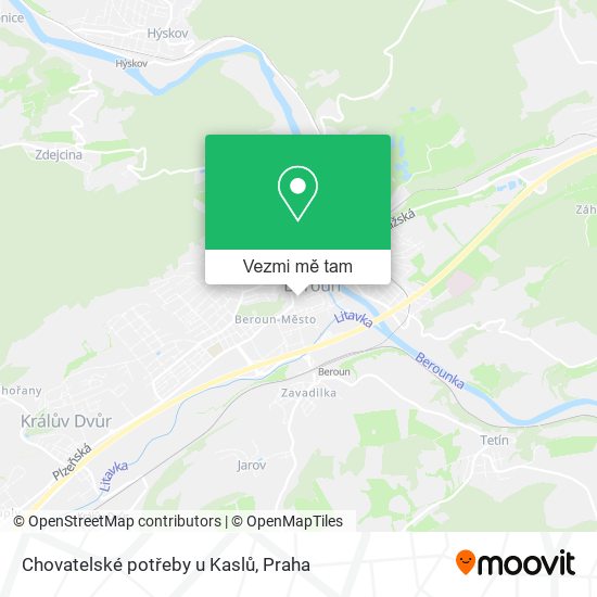 Chovatelské potřeby u Kaslů mapa