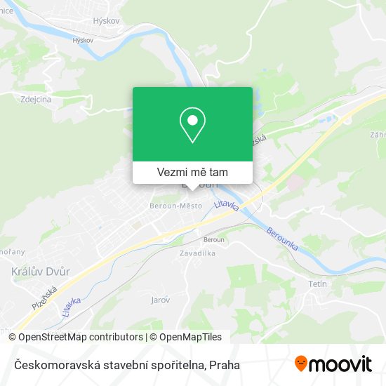 Českomoravská stavební spořitelna mapa