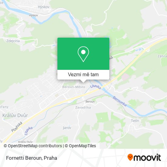 Fornetti Beroun mapa