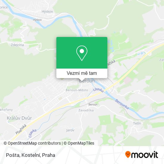 Pošta, Kostelní mapa