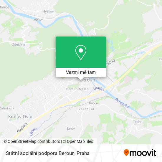 Státní sociální podpora Beroun mapa