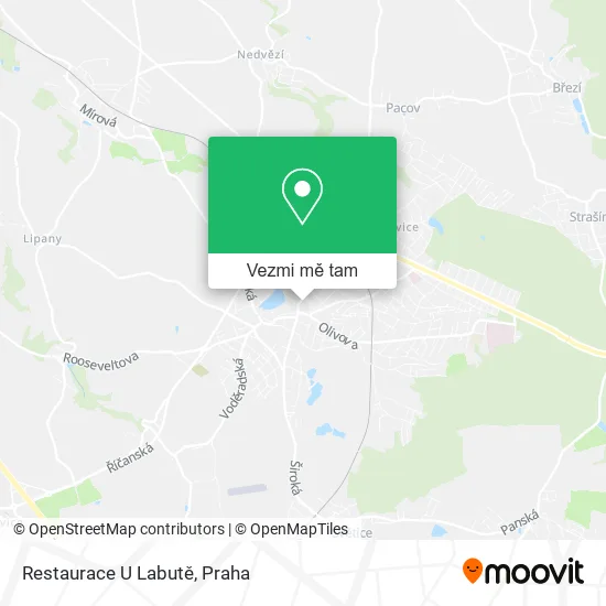 Restaurace U Labutě mapa