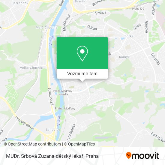 MUDr. Srbová Zuzana-dětský lékař mapa