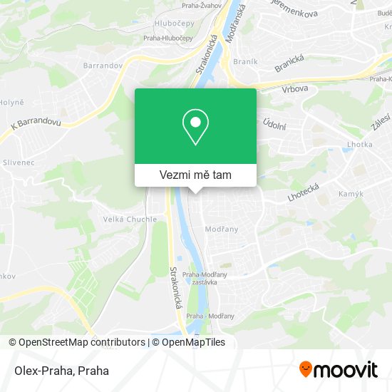 Olex-Praha mapa
