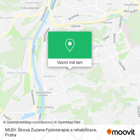 MUDr. Šírová Zuzana-Fyzioterapie a rehabilitace mapa