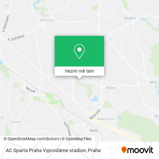 AC Sparta Praha Vyprodáme stadion mapa