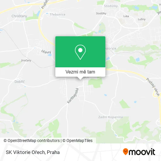 SK Viktorie Ořech mapa