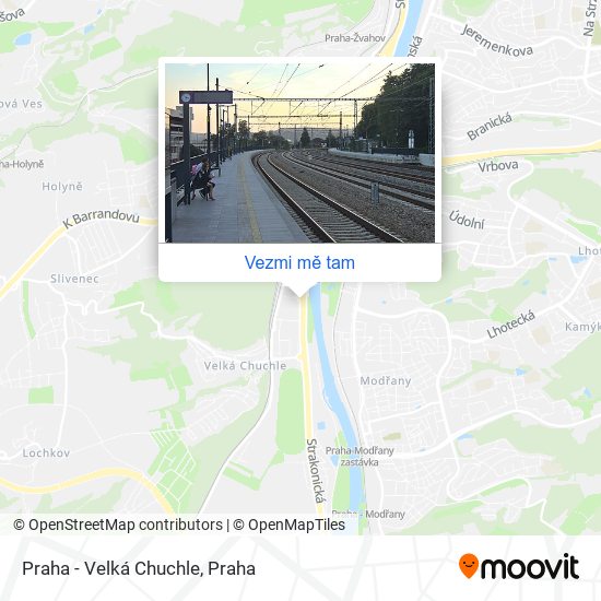 Praha - Velká Chuchle mapa