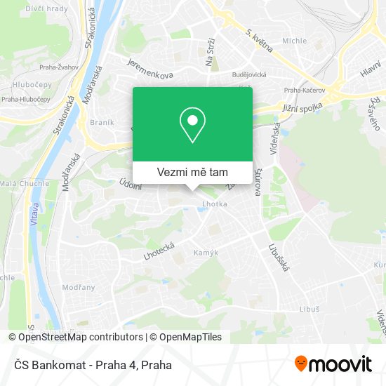 ČS Bankomat - Praha 4 mapa