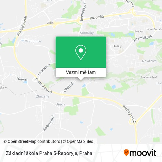 Základní škola Praha 5-Řeporyje mapa