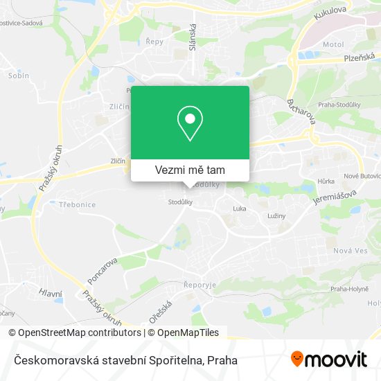 Českomoravská stavební Spořitelna mapa