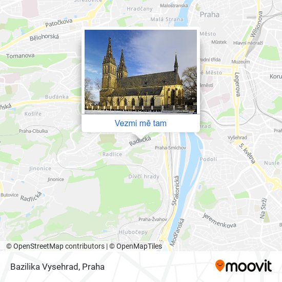 Bazilika Vysehrad mapa