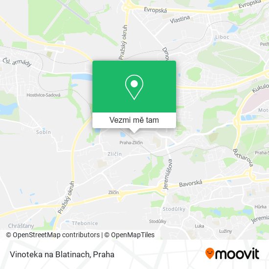 Vinoteka na Blatinach mapa