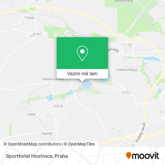 Sporthotel Hostivice mapa