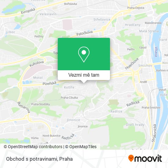 Obchod s potravinami mapa