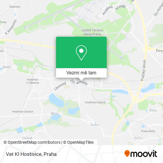 Vet Kl Hostivice mapa