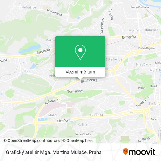 Grafický ateliér Mga. Martina Mulače mapa