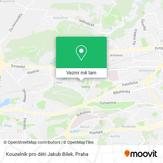 Kouzelník pro děti Jakub Bílek mapa