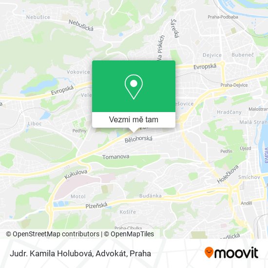 Judr. Kamila Holubová, Advokát mapa