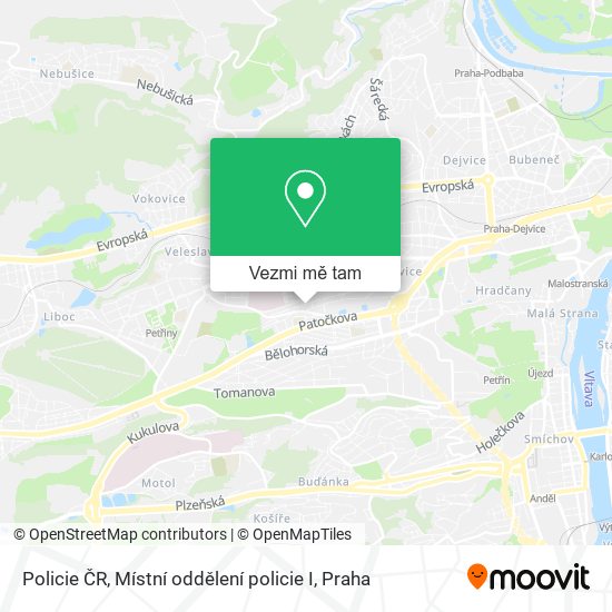 Policie ČR, Místní oddělení policie I mapa