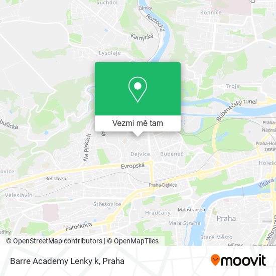 Barre Academy Lenky k mapa