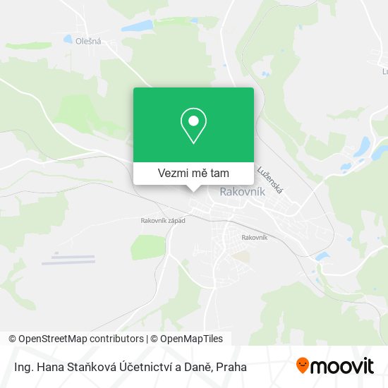 Ing. Hana Staňková Účetnictví a Daně mapa