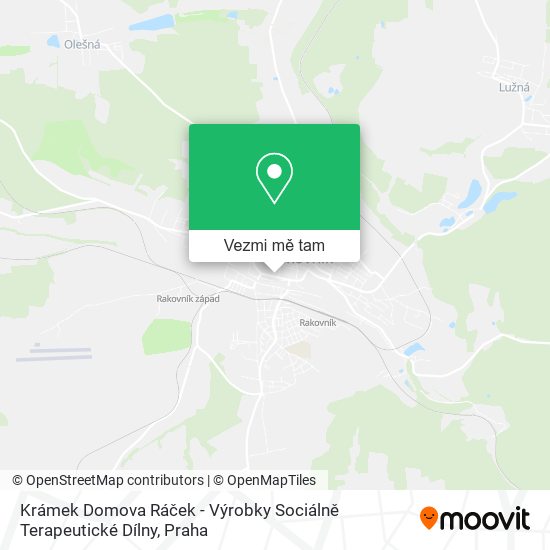 Krámek Domova Ráček - Výrobky Sociálně Terapeutické Dílny mapa