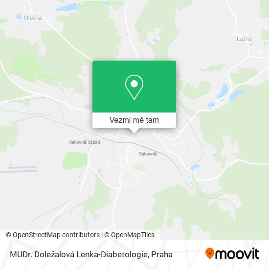 MUDr. Doležalová Lenka-Diabetologie mapa