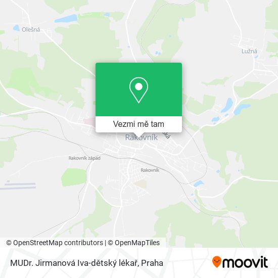MUDr. Jirmanová Iva-dětský lékař mapa