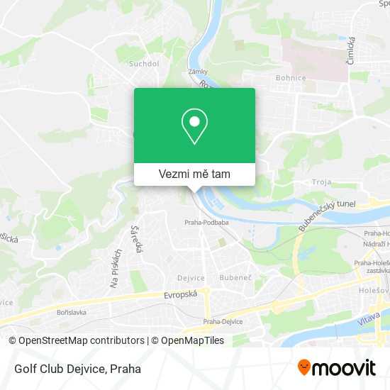 Golf Club Dejvice mapa