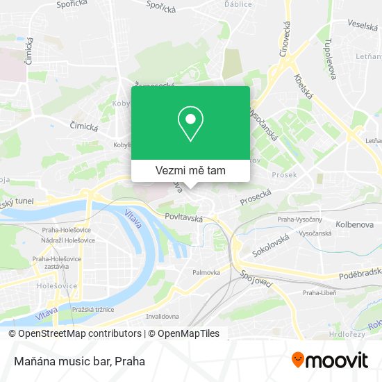 Maňána music bar mapa