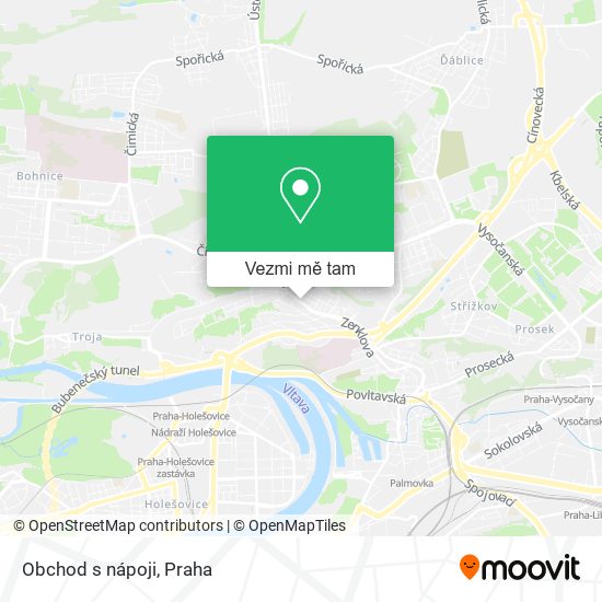 Obchod s nápoji mapa