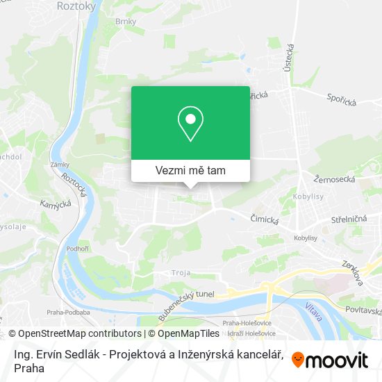 Ing. Ervín Sedlák - Projektová a Inženýrská kancelář mapa