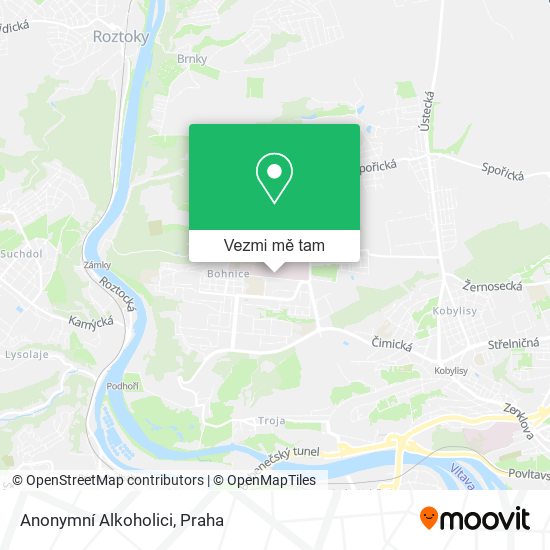 Anonymní Alkoholici mapa