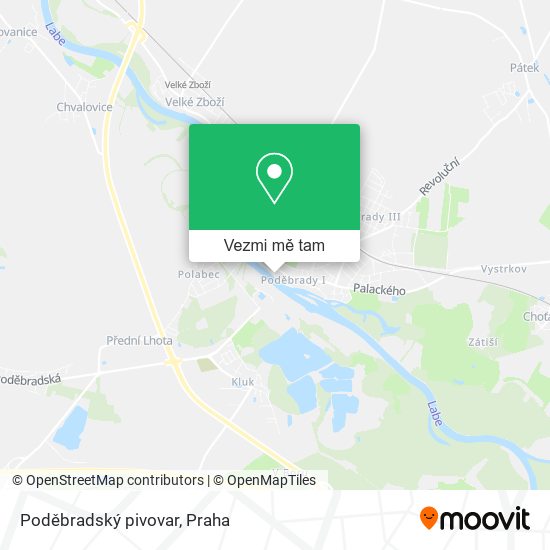 Poděbradský pivovar mapa