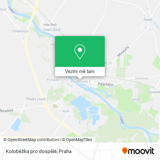 Koloběžka pro dospělé mapa