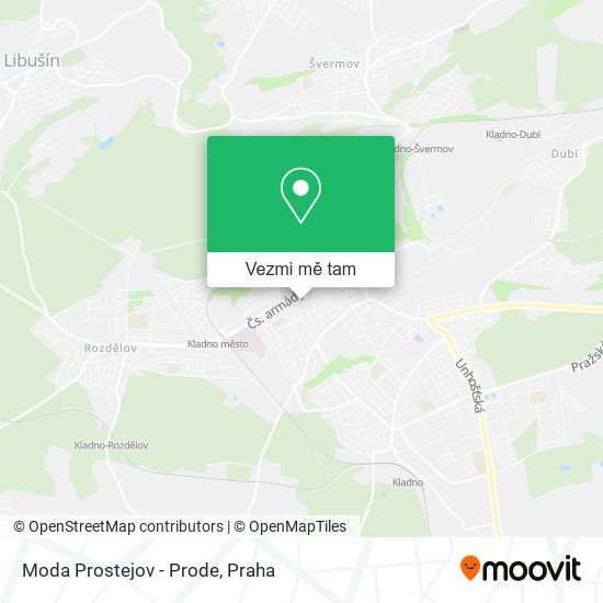 Moda Prostejov - Prode mapa