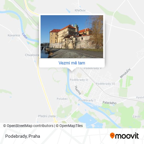 Podebrady mapa