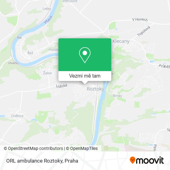 ORL ambulance Roztoky mapa