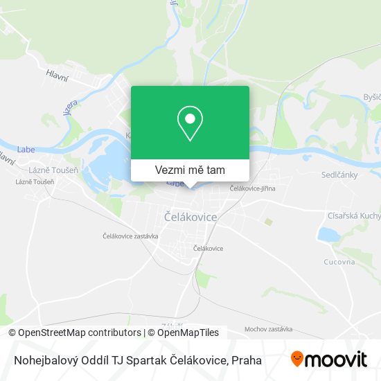 Nohejbalový Oddíl TJ Spartak Čelákovice mapa