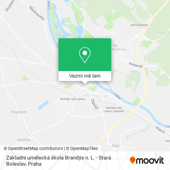 Základní umělecká škola Brandýs n. L. - Stará Boleslav mapa