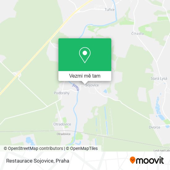Restaurace Sojovice mapa