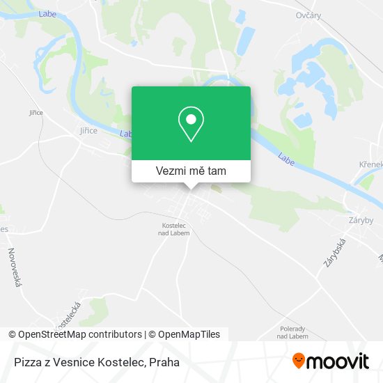 Pizza z Vesnice Kostelec mapa