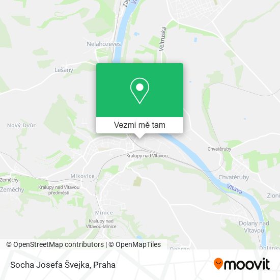 Socha Josefa Švejka mapa