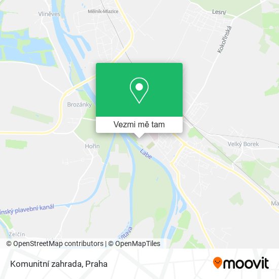 Komunitní zahrada mapa