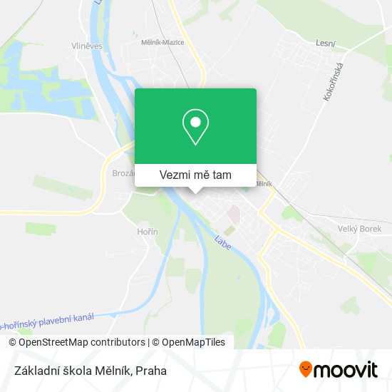 Základní škola Mělník mapa